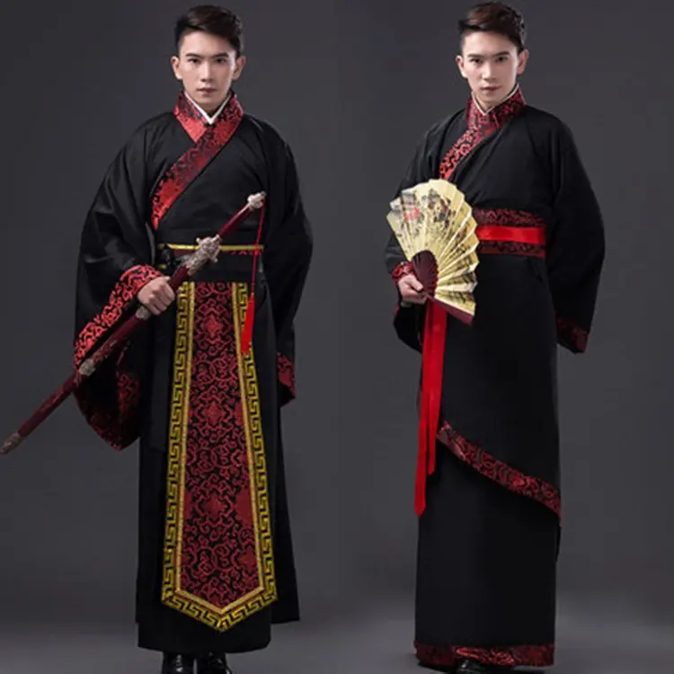 古装服装男唐朝汉服直裾深衣侠客