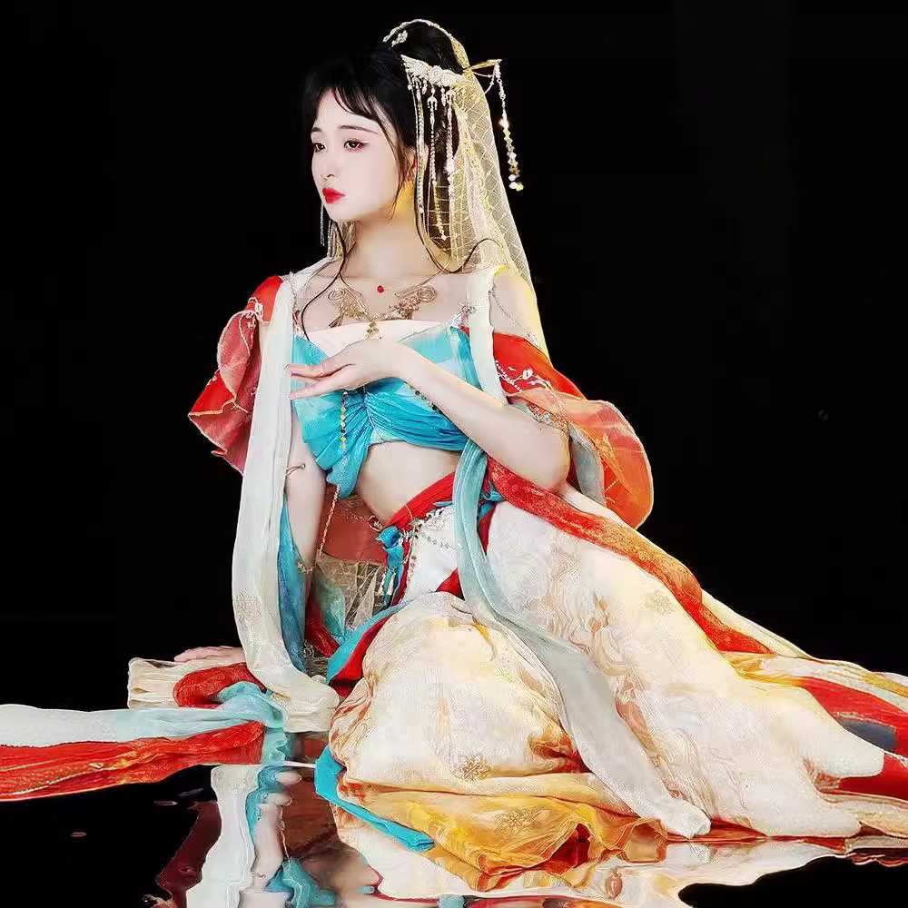 异域风敦煌天竺公主西域女汉服