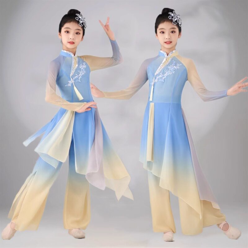 儿童古典舞艺考表演服新款扇子舞