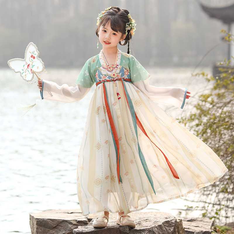 汉服女童春装演出服中古风唐装3
