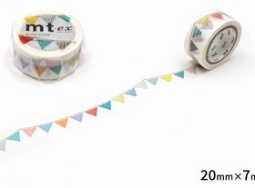 日本 mt 和纸胶带手帐胶带 ex 旗帜 MTEX1P82R 20mm×7m整卷