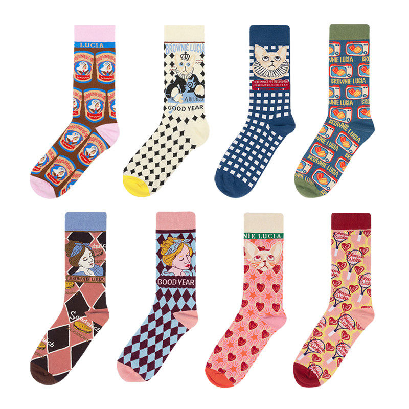 纯棉袜子女中筒袜潮韩国个性创意可爱洛丽lolita长袜网红款堆堆袜,女士内衣/男士内衣/家居服,中筒袜,淘宝优惠券,粉丝福利购,淘宝优惠卷