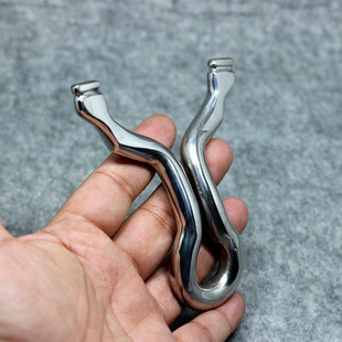 吉拉拉9毫米不锈钢手工冷弯飞虎钛钢10mm龅牙撑头小S反曲扁皮弹弓