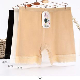 厂家直销小庭花女士安全裤蕾丝花边防走光莫代尔棉质高弹力打底裤