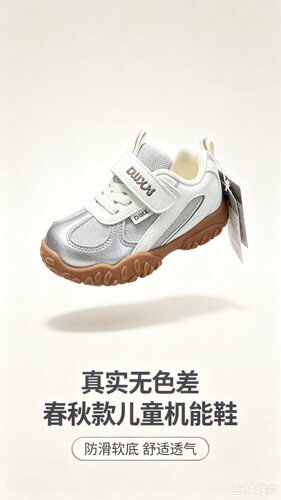 开心娃春秋新款23-28码男女宝宝轻便舒适透气防滑机能运动休闲鞋