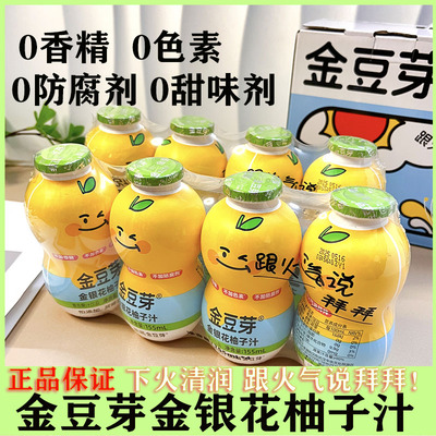 金豆芽金银花柚子汁下火茶酸甜味