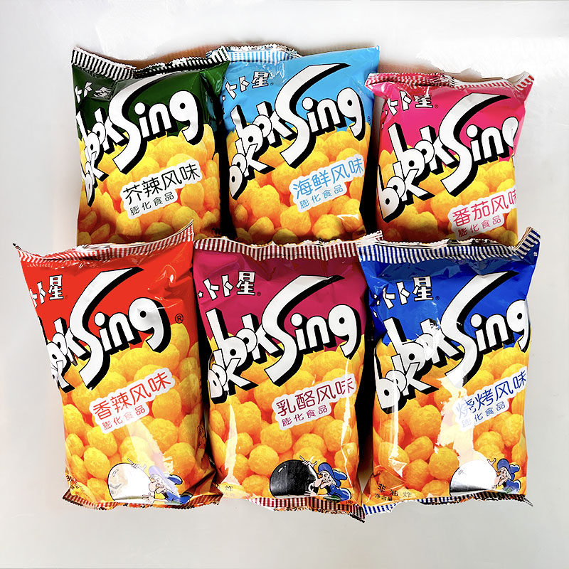 50g袋装非油炸卜卜星休闲小吃儿童零食8090后怀旧儿时味道玉米花