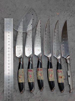 龙骨纹剔骨刀多用刀切肉刀主餐刀料理刀日本大马士革钢芯AUS10钢