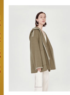 6053迦勒纸样新款春夏裁缝宽松休闲女连帽双面呢外套设计裁剪图