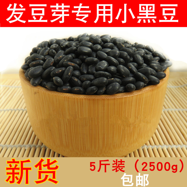 非转基因黑豆农家肾形黄芯小黑豆打豆浆发豆芽用的雄黑豆 5斤包邮