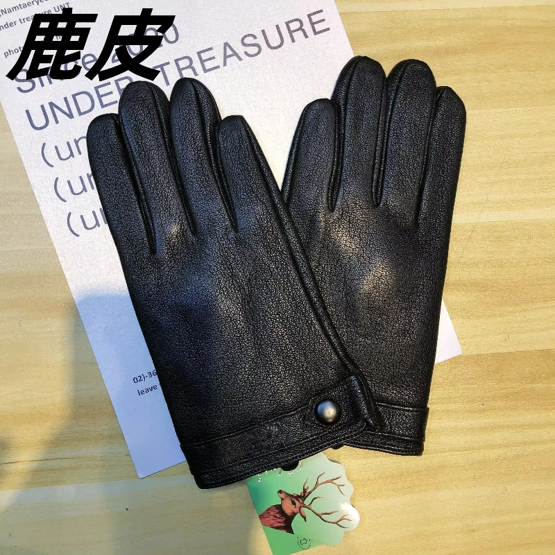 蒂羽森男士鹿皮分指手套折扣图片