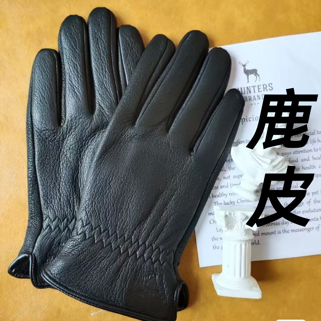 真皮手套男士春秋薄款单皮冬季加绒保暖鹿皮手套骑行开车摩托户外