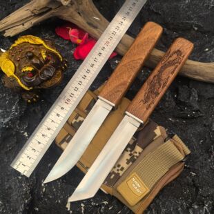 龙凤子母刀鸳鸯双刀便携随身刀锋利高硬度牛排餐刀手把肉蒙古小刀