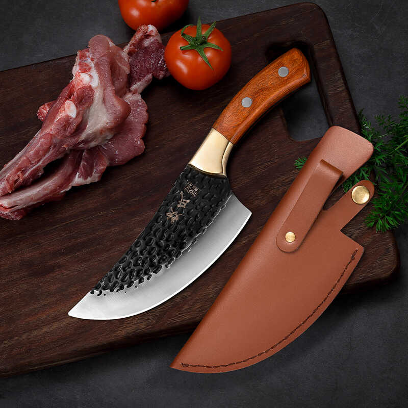 德国手工锻打剔骨刀商用屠夫尖刀分割剥羊皮杀猪专用刀高碳钢老式