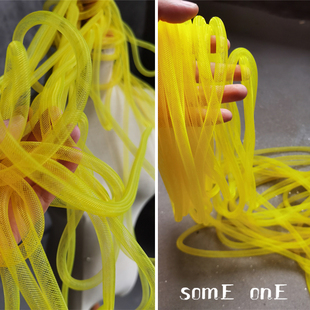 立体黄灿灿1厘米造型扭曲管设计师舞台创意手工装 饰diy辅料材料管