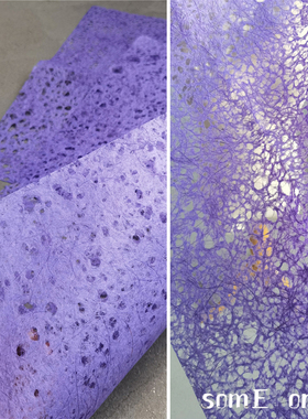 立体重工肌理纸紫色破洞肌理效果不规则面料再造设计服装布料