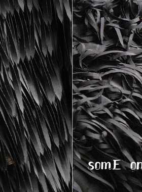 高端原创纯手工黑色立体条纹羽毛流苏 舞台流服装设计师创意布料