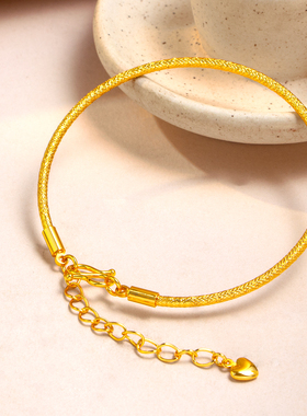 拉丝素圈编织纹手环小众设计手饰