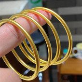 古法传承手镯女越南沙金实心素圈手镯镀金手镯闭口简约 高品质