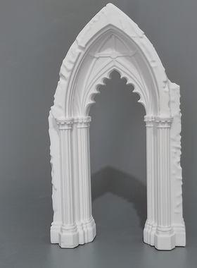 罗马建筑拱门浅浮雕石膏立体艺术品家居摆件北欧饰品桌面布景拍照
