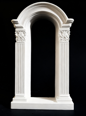 麦田里原创欧式拱门浅浮雕石膏立体艺术品家居摆件饰品拍照道具