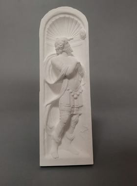 圣人石膏浮雕装饰画扩香桌面扩香摆件北欧风艺术ins浮雕画小众diy