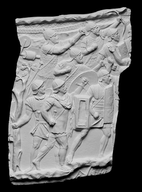 图拉真纵队浮雕装饰画高级家居桌面摆件北欧人物艺术家居装饰品