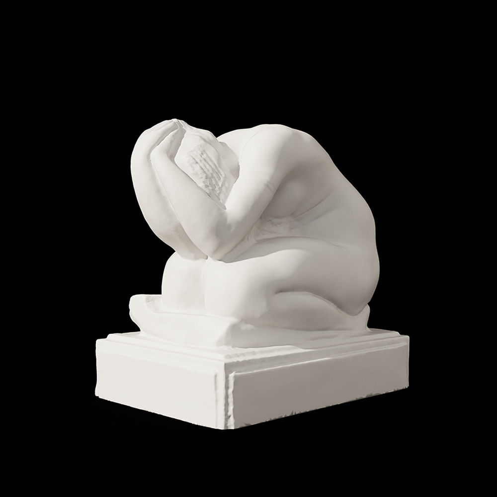 悲伤的人浮雕艺术桌面摆件复古雕塑家居创意装饰抽象北欧石膏头像