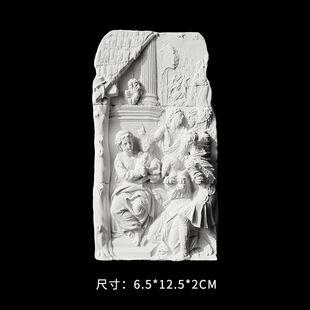三博士来朝浮雕装饰画高级家居桌面摆件北欧人物艺术家居装饰品