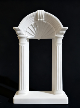 麦田里原创欧式穹顶拱门浅浮雕石膏立体艺术品摆件饰品拍照道具