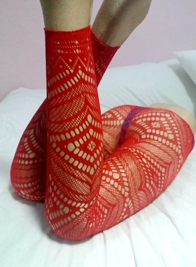 清仓  实物拍摄  弹力大大码可穿  镂空网眼九分