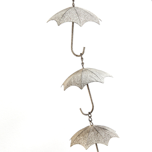 爱上花园杂货花园庭院阳台家居装饰风铃铁艺做旧雨伞风铃