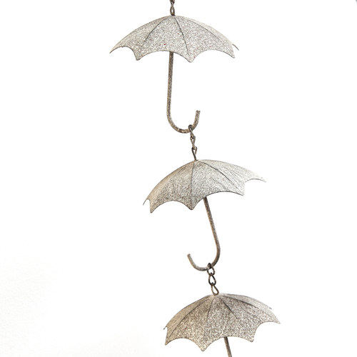 爱上花园杂货花园庭院阳台家居装饰风铃铁艺做旧雨伞风铃