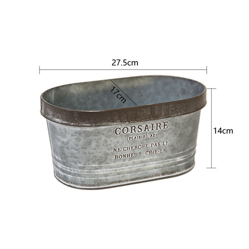 爱上花园|园艺杂货庭院装饰套盆花盒铁皮翻边字母椭圆COPSAIRE