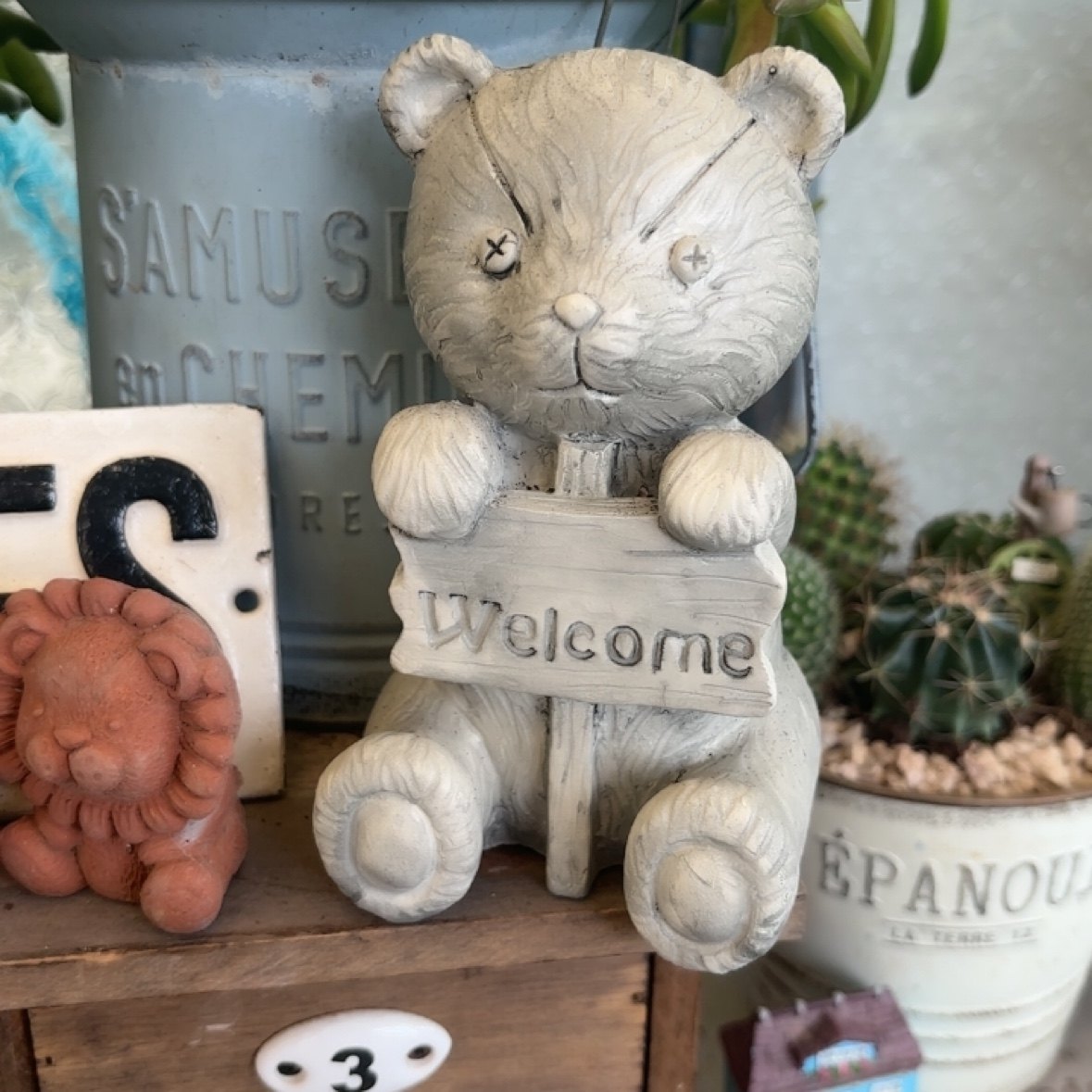 爱上花园庭院装饰杂货花园摆件卡通氧化镁树脂熊,鲜花速递/花卉仿真/绿植园艺,其它园艺用品,淘宝优惠券,粉丝福利购,淘宝优惠卷