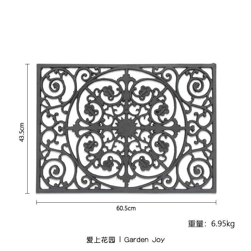 爱上花园丨园艺用品 花园庭院门廊入口处  铸铁欧式地垫 脚踏板