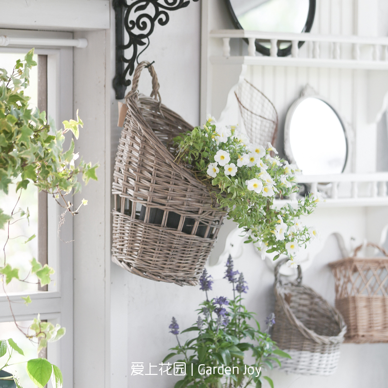 爱上花园丨园艺杂货 做旧 柳编镂空壁挂 满30包邮