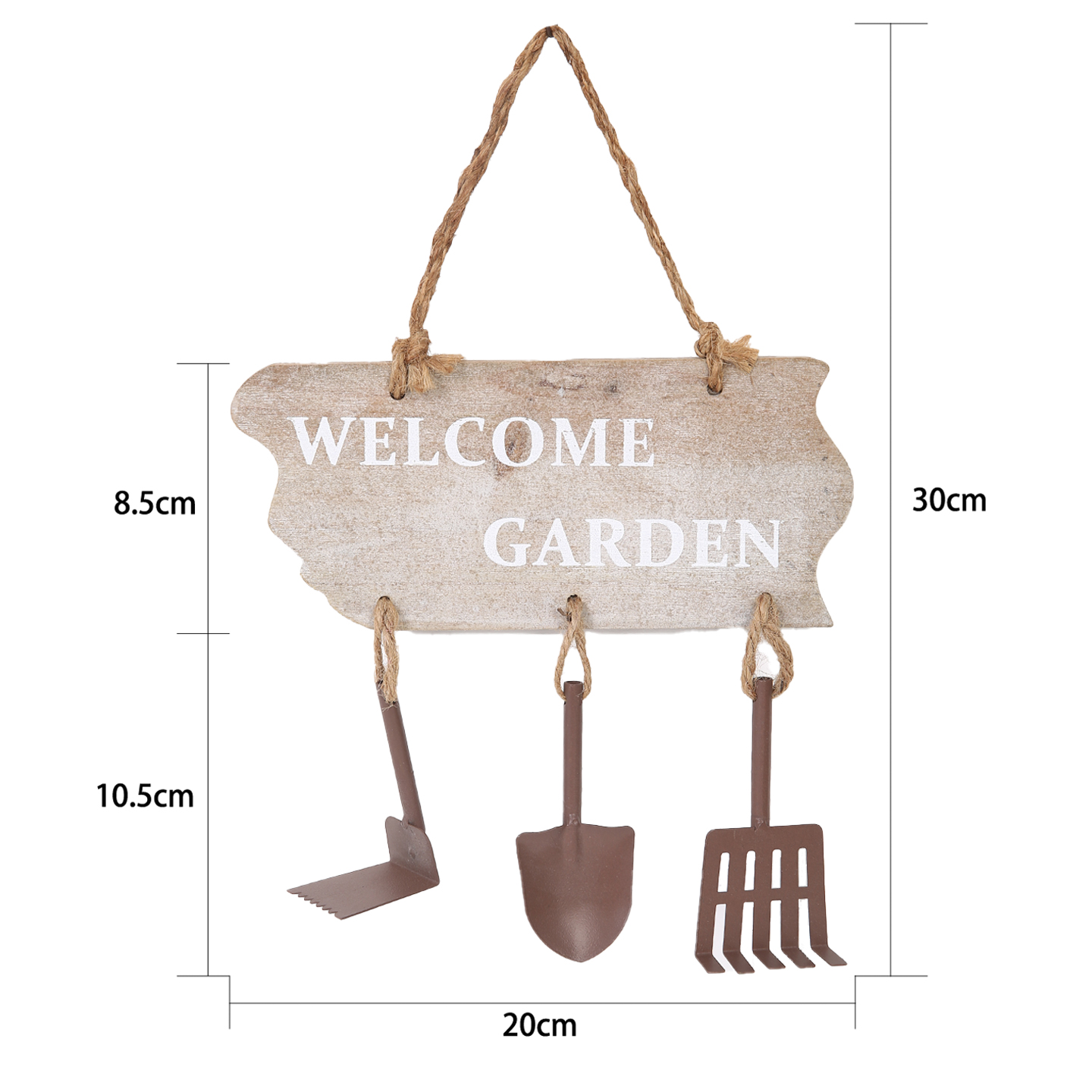 爱上花园家居庭院阳台装饰挂饰实木挂牌铁艺工具小挂饰挂牌