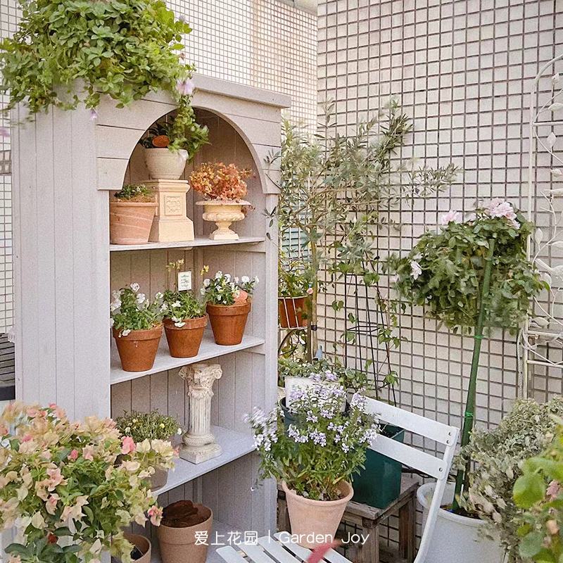 实木园艺多层柜装饰花架