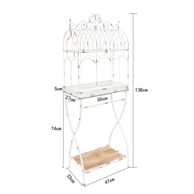 装饰铁艺鸟笼高款花架双层个性