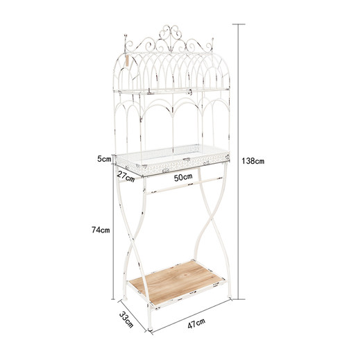 装饰铁艺鸟笼高款花架双层个性