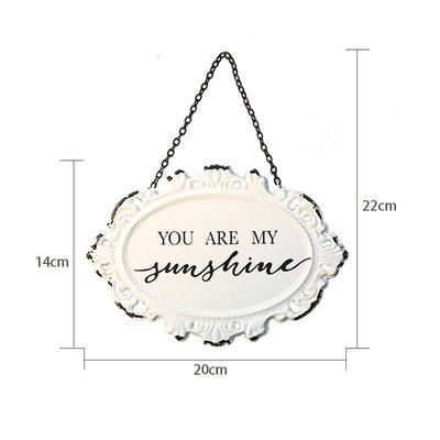 爱上花园丨花园庭院家居墙壁装饰挂牌 花园杂货 铁皮做旧法式挂牌