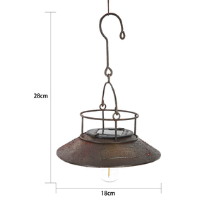 爱上花园庭院花园阳台杂货铁艺锈色日本azi-azi做旧太阳能挂灯88