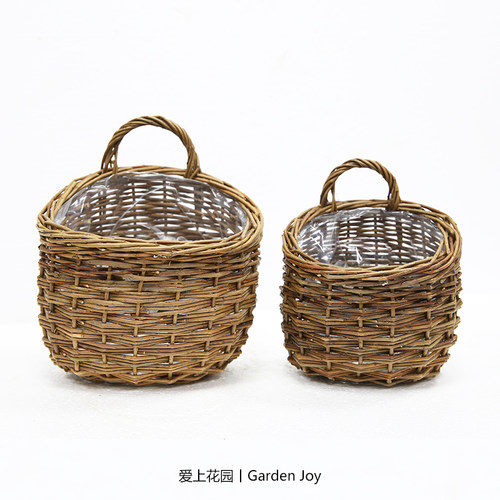 手工柳编篮子花篮收纳篮