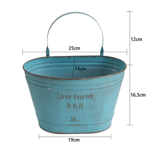 爱上花园杂货花园庭院家居铁皮做旧壁挂花盆花盒965
