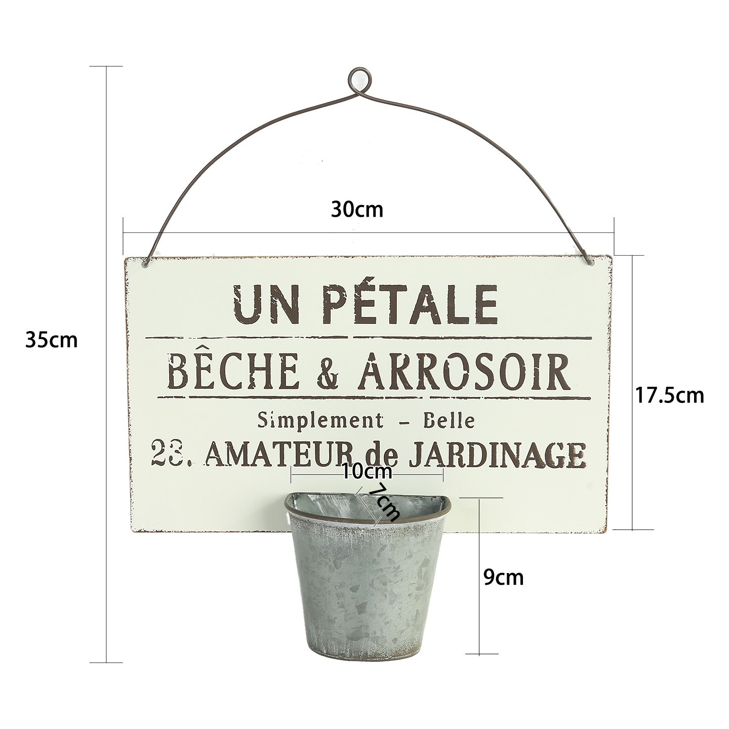 爱上花园家居阳台庭院装饰杂货壁饰复古铁皮做旧带花盆壁挂牌88,鲜花速递/花卉仿真/绿植园艺,其它园艺用品,淘宝优惠券,粉丝福利购,淘宝优惠卷