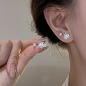 999纯银耳针小烟花耳钉女轻奢小众小巧气质耳环2025新款 爆款 耳饰