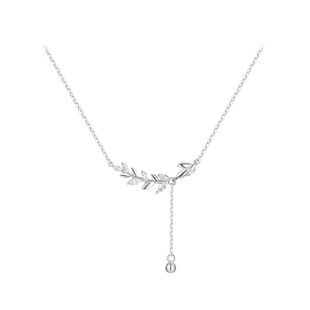 999纯银麦穗项链轻奢小众高级感锁骨链2025年新款颈链送女友礼物