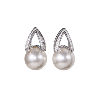 热巴同款耳环女施家珍珠925纯银针耳扣高级感2025年爆款耳钉耳饰