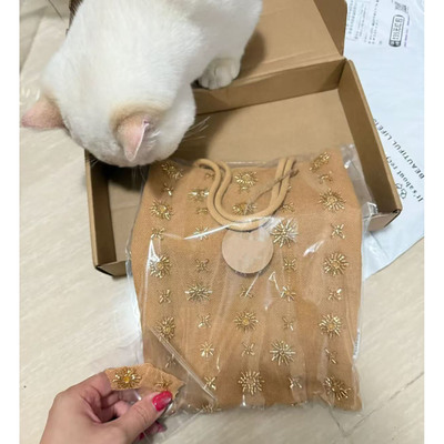 手工包珠绣包包小托特包钉珠包